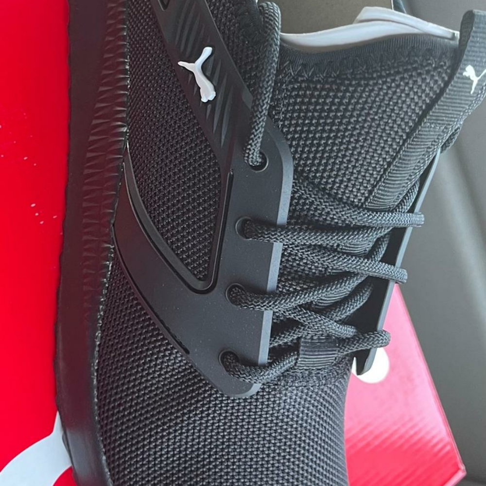 Puma black shoes in box new. Size 9.5 to 11 mens